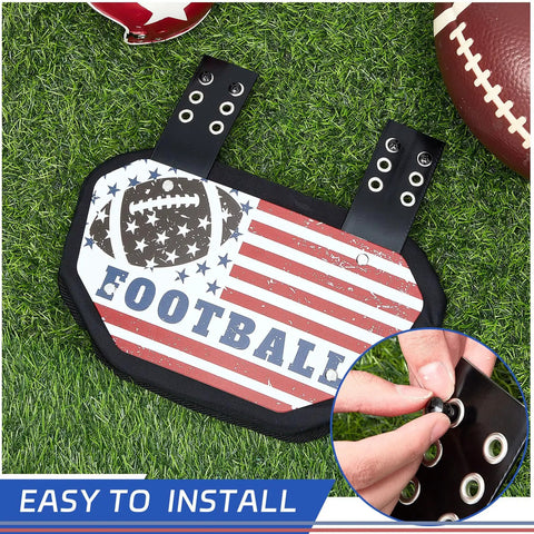 Built Tough 8 Piece Football Backplate Screw Kit With Truss Head Bolts Slotted Fasteners And Rubber Washer Gaskets To Lock Down Your Court Setup In Clean Square Black Hardware Finish on grass.