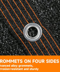 Close-up of 90 Percent Shade Cloth With UV Resistant Durable Mesh Tarp Grommets And Reinforced Edges For Plants