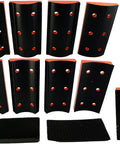 Nine profile blocks for In-Line Pneumatic Finishing Sander, low vibration, compatible with 2-3/8 by 4-7/8 inch pad