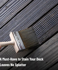 Wide 5 Inch Deck Stain Brush With Wooden Handle For Smooth, Even Application Of Stains On Wood Surface