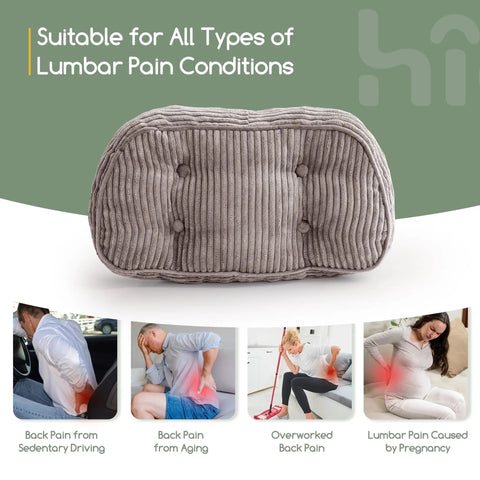 Lumbar Support Pillow For Your Recliner Accent Chair Couch Or Office Chair With Tufted Corduroy Back Cushion