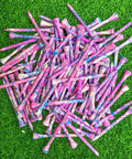 Durable Hardwood Golf Tees Three And One Quarter Inch Pack Of 100 In Pink And Blue For Women, unbreakable quality, eco-friendly