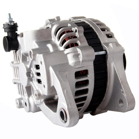 Side view of OE Replacement Alternator For Mazda 323 1995 Miata 1994 1996 MX3 1995 1996 Protege 1994 1996 with OE specs