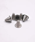 Set of six stainless steel witches-hat cone filters for waterjet short-stop filter