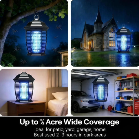 Powerful 20W 4200V Electric Bug Zapper For Indoor Outdoor Use With IPX4 Waterproof Design And 6 Foot Cord for mosquitoes
