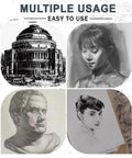 Various sketches made with Pro Grade Graphite Powder for Sketching and Art, Ultra Fine Pure Graphite, Easy Melt Color featured.