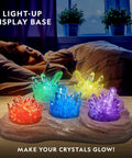 Mega Crystal Growing Kit For Kids Grow 6 Colorful Crystals With Light Up Stand Fast Growing Kid Friendly Science Gift