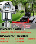 Carburetor Kit For 7000 Series Kohler Engines KT725 KT730 KT735 KT740 KT745 Go To Replacement With Air Filter Kit shown