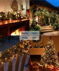 Lit Clear Christmas String Lights Indoor Outdoor 100 Count Mini White Fairy Lights Nineteen Point Four Feet Green Wire UL588