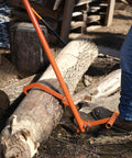 Heavy Duty Timber Jack Log Lift And Cant Hook For Felling And Logging, raises logs up to 11 inches off ground, orange handle