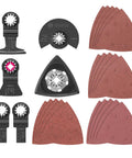 Starlock Oscillating Multi Tool Accessory Kit 26 Piece Set For Cutting Scraping And Sanding Wood And General Materials