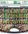 Grade 8.8 Metric Bolt And Nut Kit With M4 M5 M6 M8 Bolts Yellow Zinc Plated Lengths 12-30mm 907pc in organized carry case