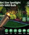 Solid Brass Landscape Spotlight With Low Voltage 12V AC DC Outdoor Uplight For Garden Patio And Trees featuring brass finish and garden setting