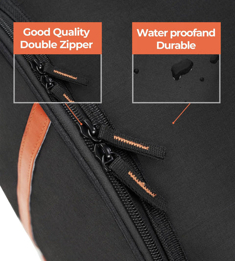 Road Tough Full Size Five Piece Drum Case Set With Killer Thick Padding For 10 Inch 12 Inch Toms 14 Inch Snare 16 Inch Floor Tom And 22 Inch Bass Drum Bags double zippers and waterproof material