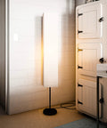 Netherlands Floor Lamp In Oil Rubbed Bronze Finish, Tall 62.5 Inch Stand Light With Cream Paper Shade, Scandinavian-Inspired Design
