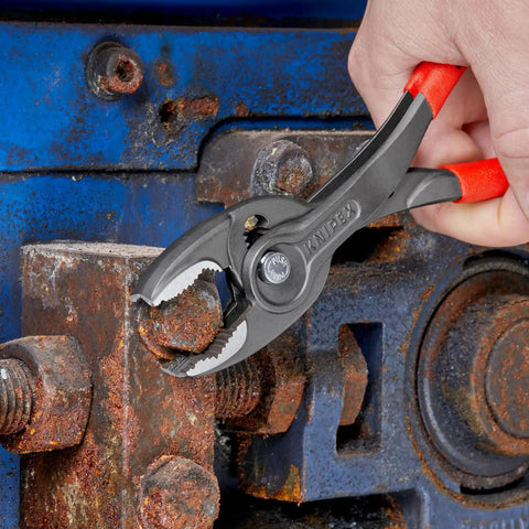 Five Piece Core Pliers Set With Tool Roll For Precision Gripping, Cutting, And Bending, Durable, High Quality Hand Tool Kit For Mechanics, Electricians, And DIY Enthusiasts, Portable Roll Case Included, gripping a rusty bolt