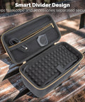Rugged Travel Case For Mini Smart Telescope And Accessories - Drop Safe EVA Shell, Shock Absorbent Interior, Dustproof And Water Resistant, Custom Divider And Compact Carry Case For Mini Digital Astronomy Gear open with divider and mesh pocket