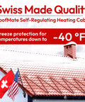 RoofMate Self Regulating Roof Heating Cable And Gutter Heat Tape For Snow Melt And Ice Dam Prevention, 37 Foot Length, 120 Volt