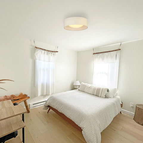 Orme 12 Inch Flush Mount LED Ceiling Light Fixture Dimmable White for Living Room, Bedroom, Hallway, Modern Close To Ceiling Design, Bright Energy Efficient Illumination
