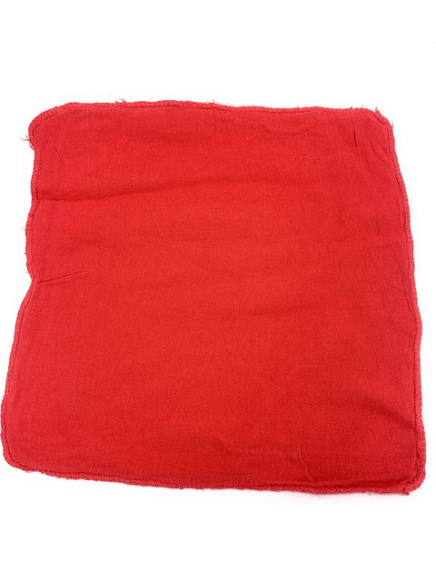 Beefy 50 Pack Shop Towels 14x12 Red Rags for Automotive, Industrial and Home Cleaning, soft 100 percent cotton towel close-up