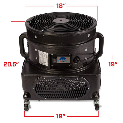 Hella Powerful 3/4HP Air Blower Unit For Wacky Waving Inflatable Tube Guy Advertising Sky Dancer Pump Motor Black Housing Straight Up Outdoor Event Display Replacement Fan