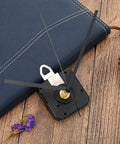 28 Mm Long Shaft Quartz Clock Movement Replacement Kit with Metal Hook for DIY Clock Repair Black Finish Jump Second