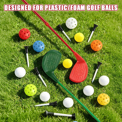 Two Pack Backyard Golf Clubs With Telescopic Aluminum Shafts 18 To 38 Inches, Oversized Forgiving Heads for yard games with various balls
