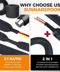 Heat Shrink Braided Sleeving For Wires And Cables Three Eighths Inch By Fifteen Feet High Temperature Rugged Automotive Grade Protection Tough Durable Insulation Temperature Range Minus Thirty One To Two Hundred Eighty Four Fahrenheit black braided sleeve 2:1 ratio
