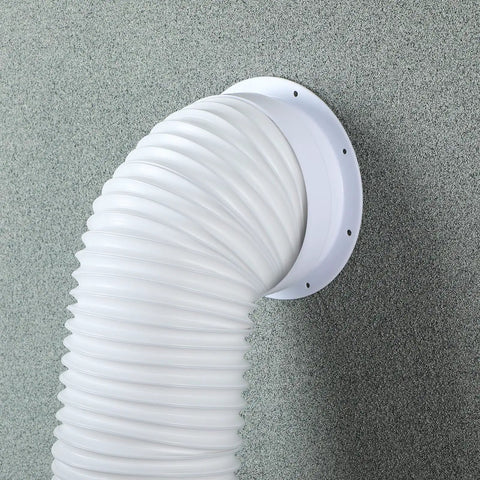 Dual Size Wall Mount Connector For Portable AC Exhaust Hose Fits Six Inch And Six Point Five Inch Hoses with Silicone Cushion Ring