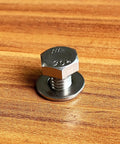 Assorted Quarter Inch By Twenty Hex Head Bolts With Nuts And Washers Set Fully Threaded Four Inch Length 304 Stainless Steel 18 8