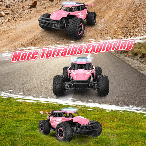 Remote Control Monster Truck For Kids with Crazy Long Battery Life 50 Minute Playtime 1 12 Scale on diverse terrains