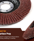 Solid 10 Pack 60 Grit Flap Discs Made From Industrial Aluminum Oxide built for surface prep and fast metal removal.