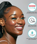 Smiling woman showcasing the Lace Bond Adhesive Spray With Ultimate Hold For Lace Frontals Sweat Proof And Water Resistant Quick Drying
