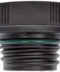 Engine Oil Fill Cap Straight Replacement For Select Vehicles Easy Snap In Install Restores Oil System Function Durable Heat Resistant Cap No Fuss Fitment For Leaks And Cracks OEM Style Cap, side view of black cap with green seal, pack of 1.
