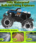 1to16 Scale Totally Waterproof Monster Truck RC Car Amphibious Remote Control Vehicle 4WD on water surface