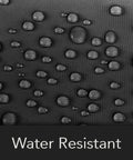Close-up of Elite Chiminea Cover For All Weather Protection, showing water-resistant 300D polyester with water droplets on surface.