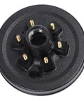 Heavy Duty 6000 Lbs Trailer Brake Drum Kit With 12 Inch Bulletproof Steel Rotors And 6 On 5.5 Bolt Pattern Hub top view showing rotor and hub details.
