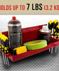 12 Inch Magnetic Tool Tray Shelf For Metal Surfaces, Heavy Duty Tool Organizer with tools and sprays on metal surface