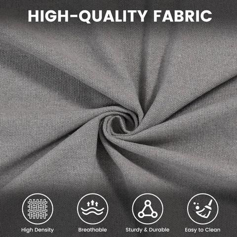 Close-up of dark gray fabric for Cotton Double Hammock With 55 Inch Spreader Bar, Portable Camping Hammock Kit, breathable and durable
