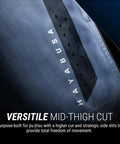 Core Mid Thigh Fight Shorts For NoGi JiuJitsu Blue Medium Freedom Of Movement With Higher Cut And Side Slits Built Tough For Rugged Training