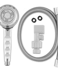 Massage Shower Head With Handheld Spray And 5 Foot Hose, 4 Modes Of Massaging Sprays, Easy DIY Install, 1.8 GPM Chrome Finish