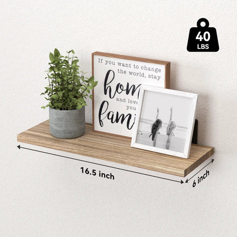 Premium Set Of Six Rustic Brown Floating Wall Shelves Straight Upgrade Your Home With Legit Storage Solutions And Trendy Wall Decor For Bedroom Bathroom Kitchen Organization