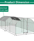 Diagram of Sturdy Walk In Chicken Coop Run With Waterproof Cover And Lockable Door Beefy Heavy Duty Galvanized Steel Frame
