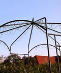 Steel Garden Arch For Climbing Plants, 8 Feet High By 5 Feet 2 Inches Wide, Outdoor Yard Arbor With Weather Resistant Black Epoxy Finish