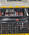 Impact Bit Holder Insert For DEWALT ToughCase DWAN2190, 7-Compartment Storage, Holds 120 Bits, 3D Printed PETG Insert Only Black