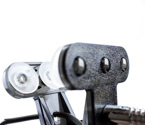 Close-up of clamp mechanism on Black Metal Clamp On LED Gooseneck Desk Lamp With 3000K Warm White Light Easy Clamp 6 Foot Power Cord