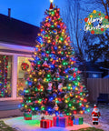 2 Pack Solar String Lights 100 LEDs Over 32.8 Feet Multicolor Waterproof Outdoor Decor For Garden Wedding Party Home Christmas Tree