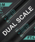 Close-up of Beefy 1/2-Inch Drive Click Torque Wrench With 25-250 Ft-Lb Range showing dual scale with high contrast markings.