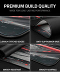 Close-up of XXL Anime Gaming Mouse Pad 35.4 x 15.7 Inch Desk Mat with cleanly stitched edges, water-resistant surface, and anti-slip base.
