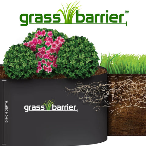Deep Landscape Edging System With Ten Inch Depth And Fifty Feet Run For Grass Root Barrier Pro Grade Yard Border